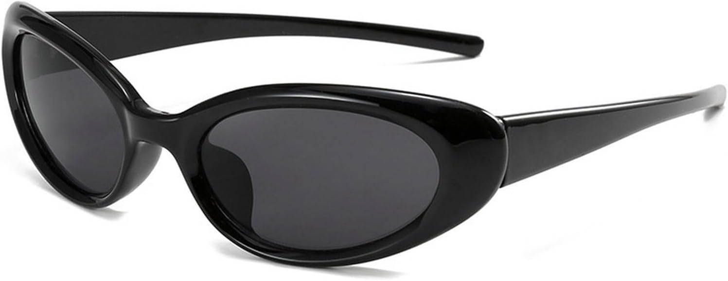 

Ретро-солнцезащитные очки «кошачий глаз» для женщин, винтажные солнцезащитные очки с обтекаемой формой, модные женские солнцезащитные очки 2025 года, черные mincl, Black