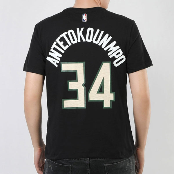 Футболка nba 19-20 milwaukee bucks antetokounmpo tee black Nike, черный — фото 4