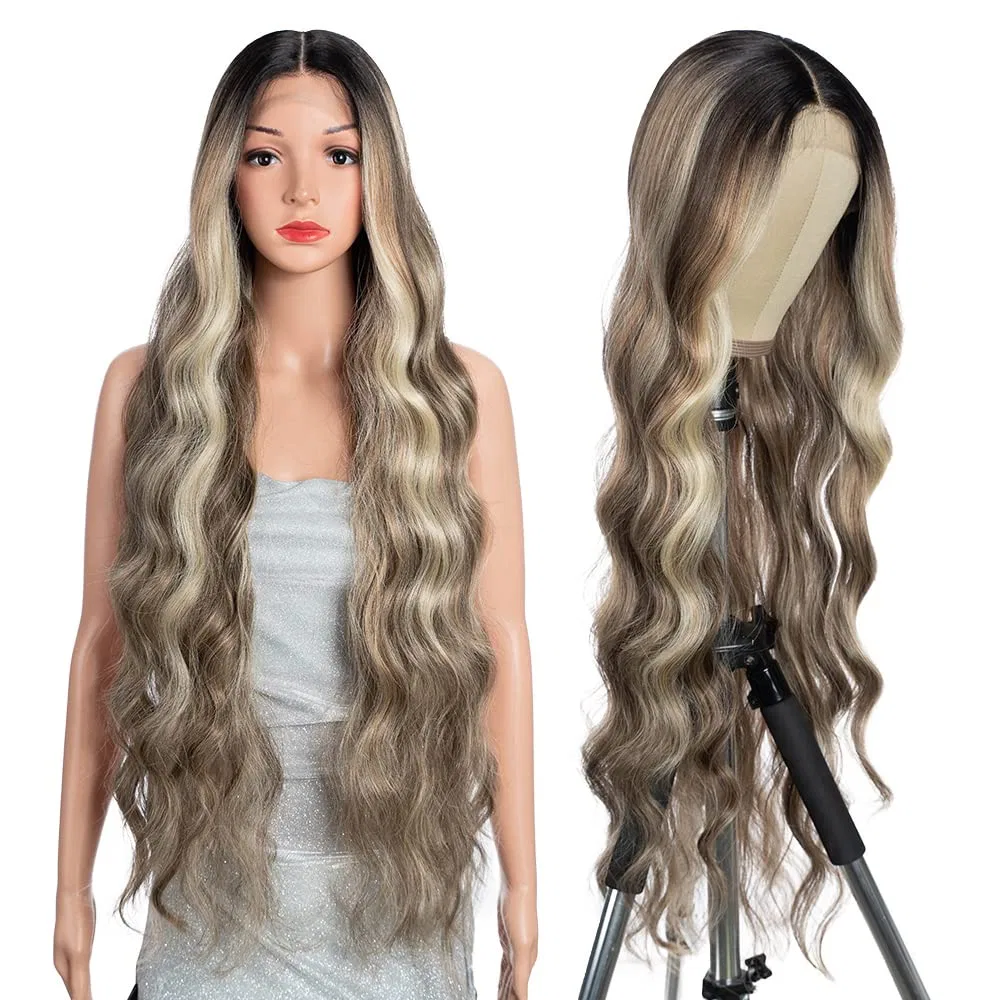 Длинный волнистый парик Style Icon Highlight Synthetic Lace Front, 91 см Style Icon, Ntsa4/10/23B/613C