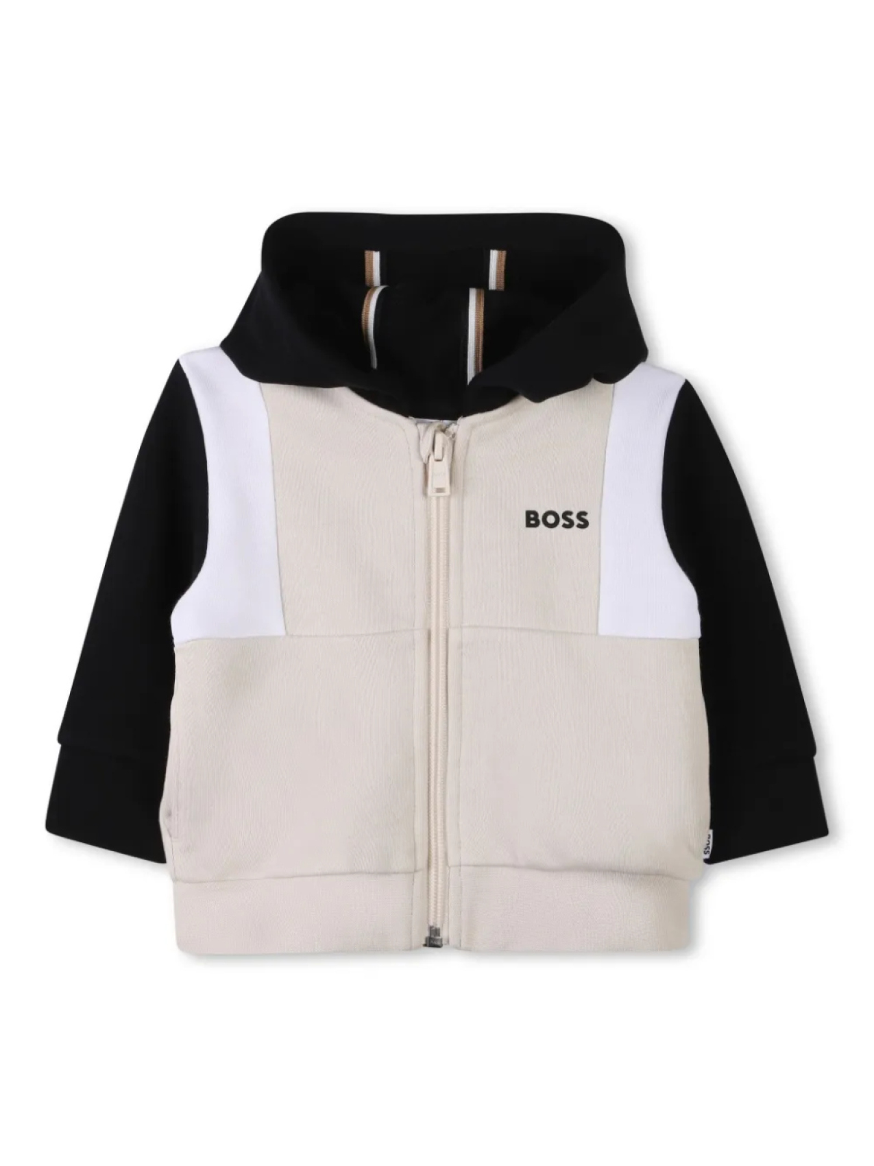 

BOSS Kidswear кардиган с капюшоном и логотипом, нейтральный