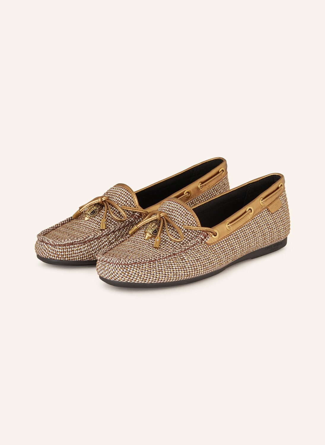 

Мокасины орел с драгоценными камнями Kurt Geiger, бежевый