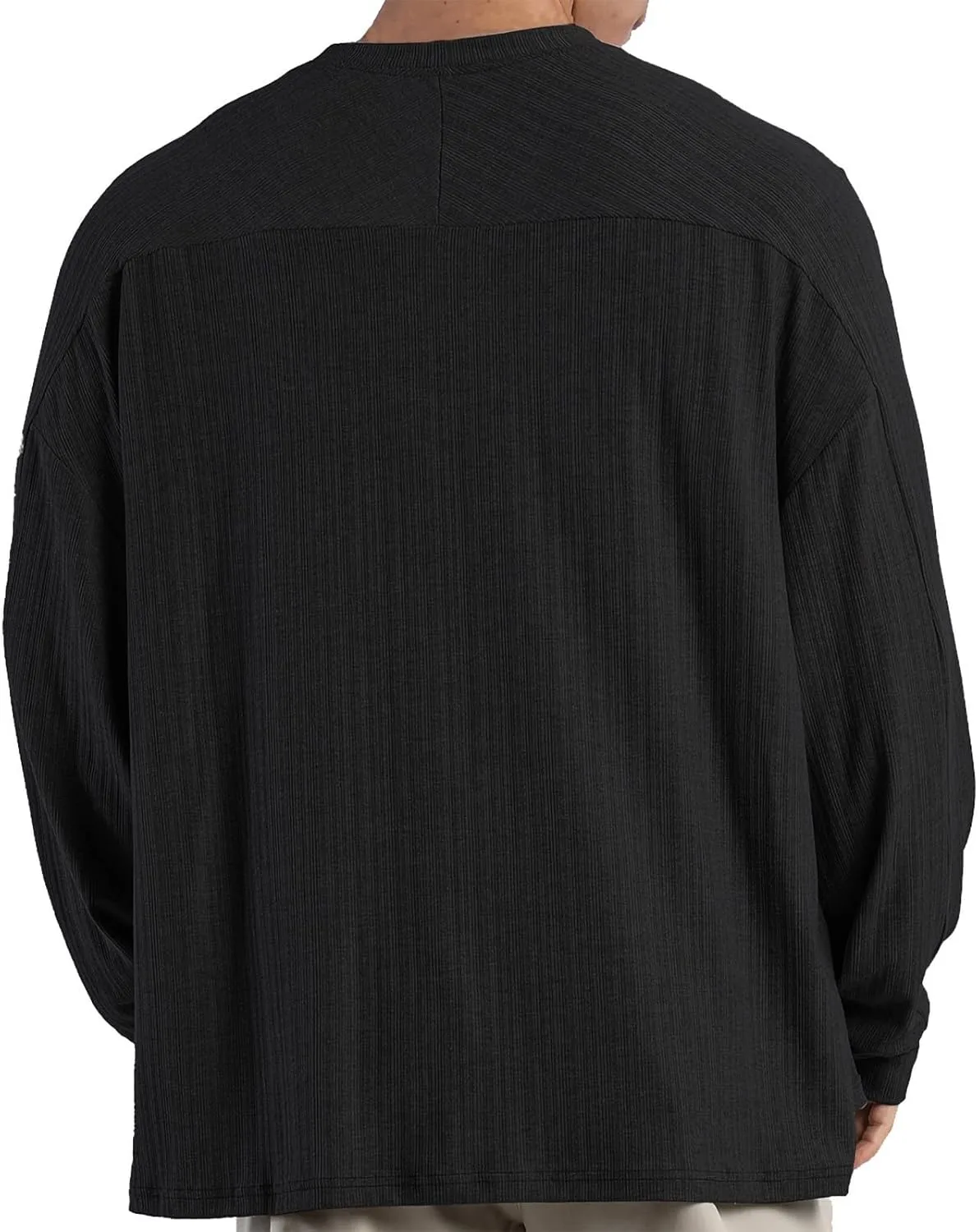 Футболка с длинным рукавом для мужчин Baggy Casual Stretch Lightweight — фото 3