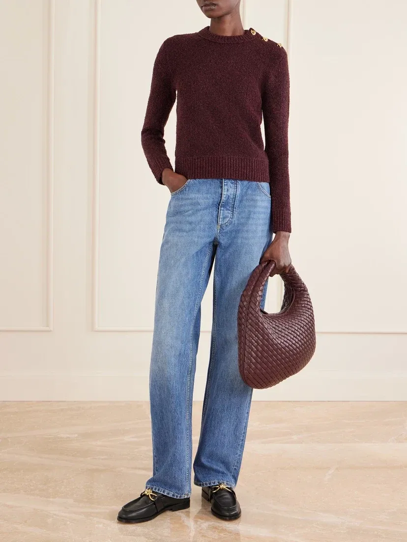 Кожаная сумка через плечо Veneta medium Intrecciato BOTTEGA VENETA, красный — фото 3
