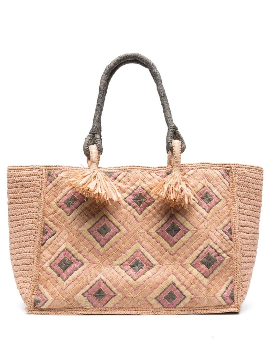 

Большая соломенная сумка-тоут Holy MADE FOR A WOMAN, розовый