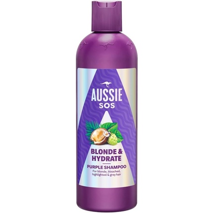 

SOS Blonde & Hydrate Фиолетовый шампунь 300 мл для обесцвеченных и мелированных волос Aussie