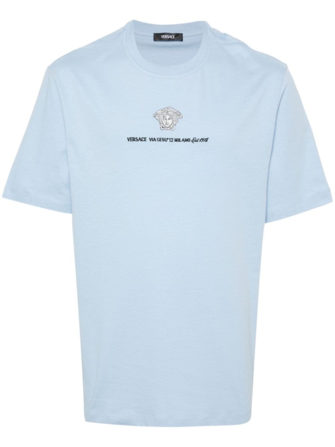 

Versace футболка с вышивкой Medusa, синий