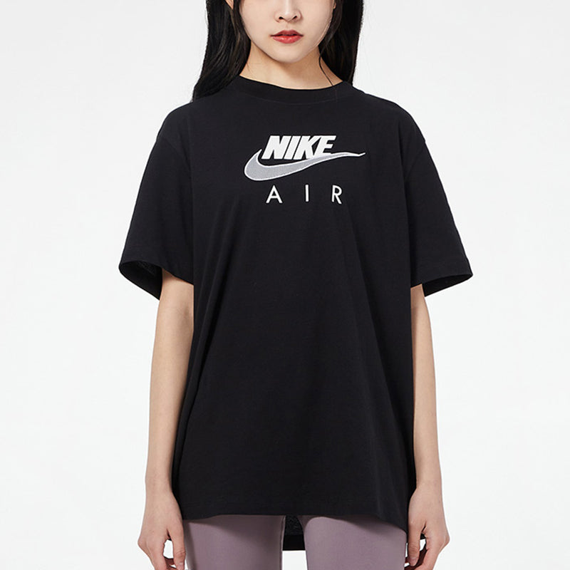 Футболка (WMNS) Nike Air Logo Casual Sports Short Sleeve Black T-Shirt — фото 2