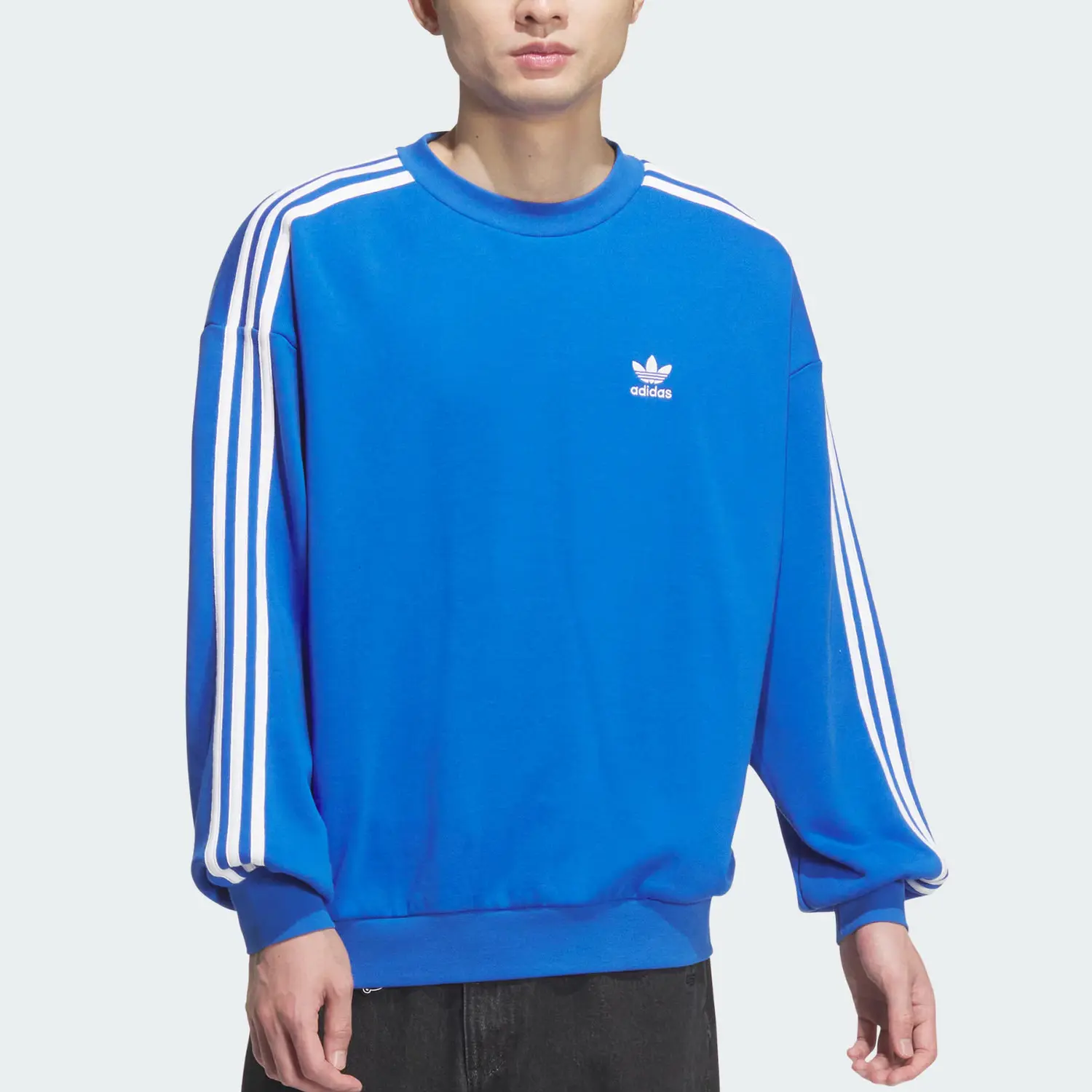 ADICOLOR OVERSIZE CREW Свитер Мужской Синий Adidas Originals — фото 3