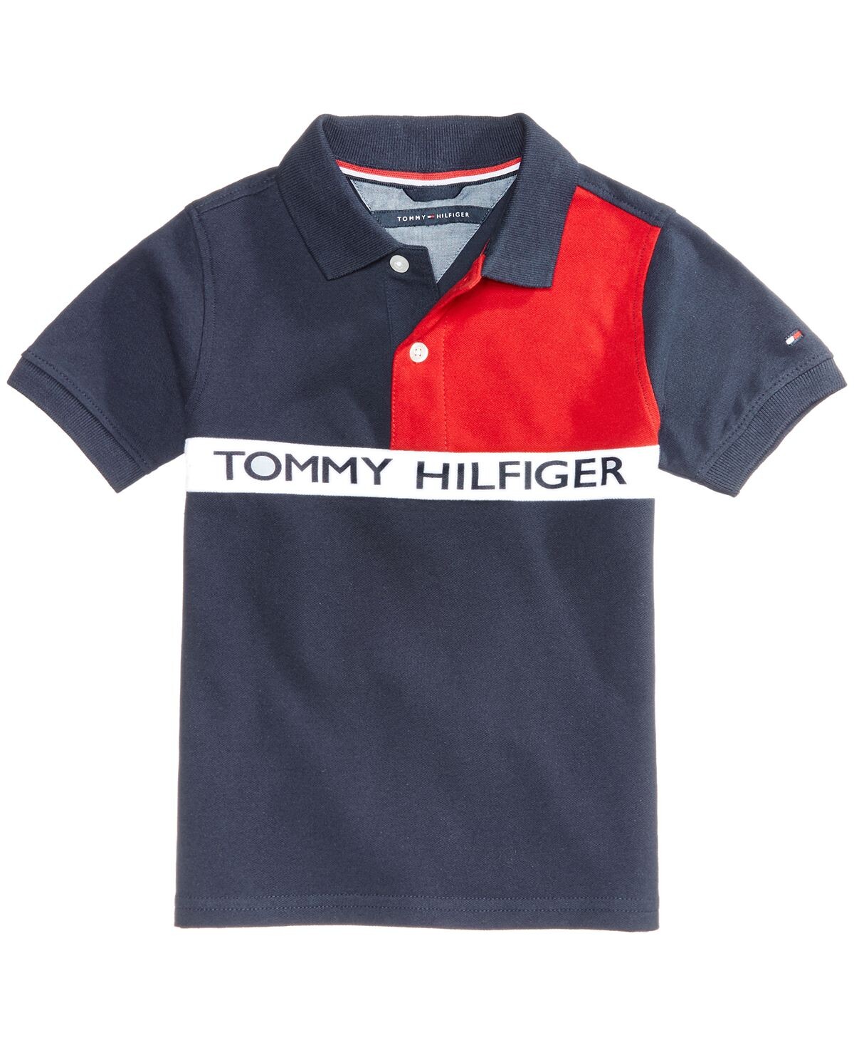 Поло с цветными блоками и логотипом Big Boys спереди Tommy Hilfiger — фото 2