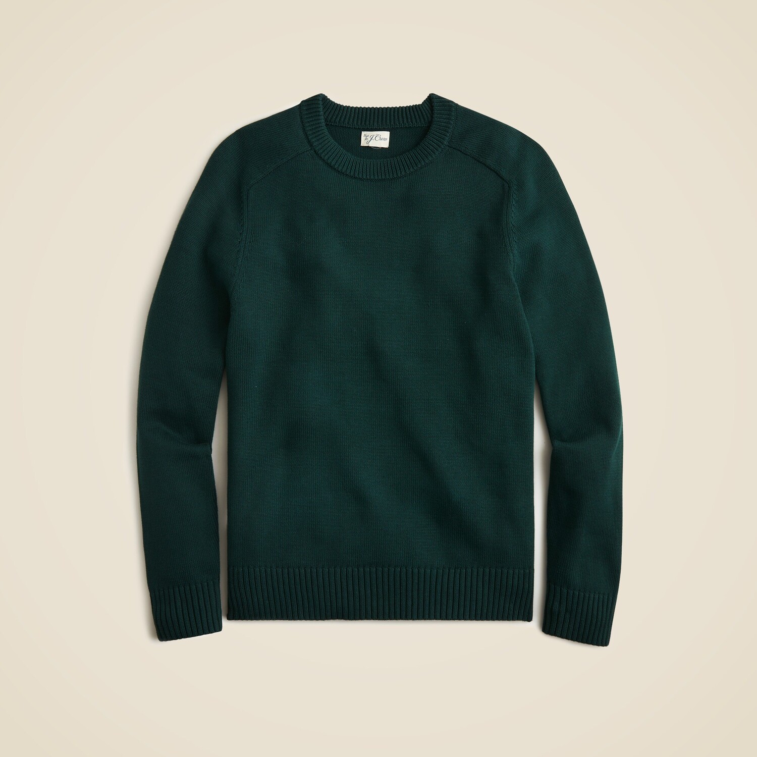 

Свитер из хлопка с круглым вырезом J.Crew, зеленый