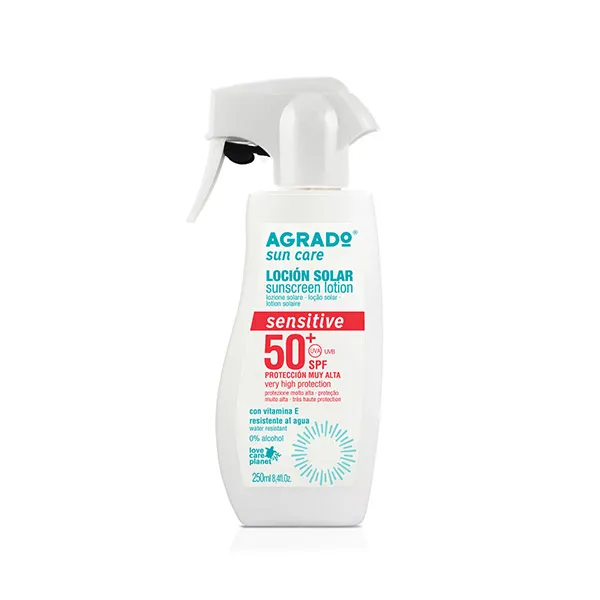 

Солнцезащитный лосьон Spf 50+ Sensitive Agrado, 250 ml