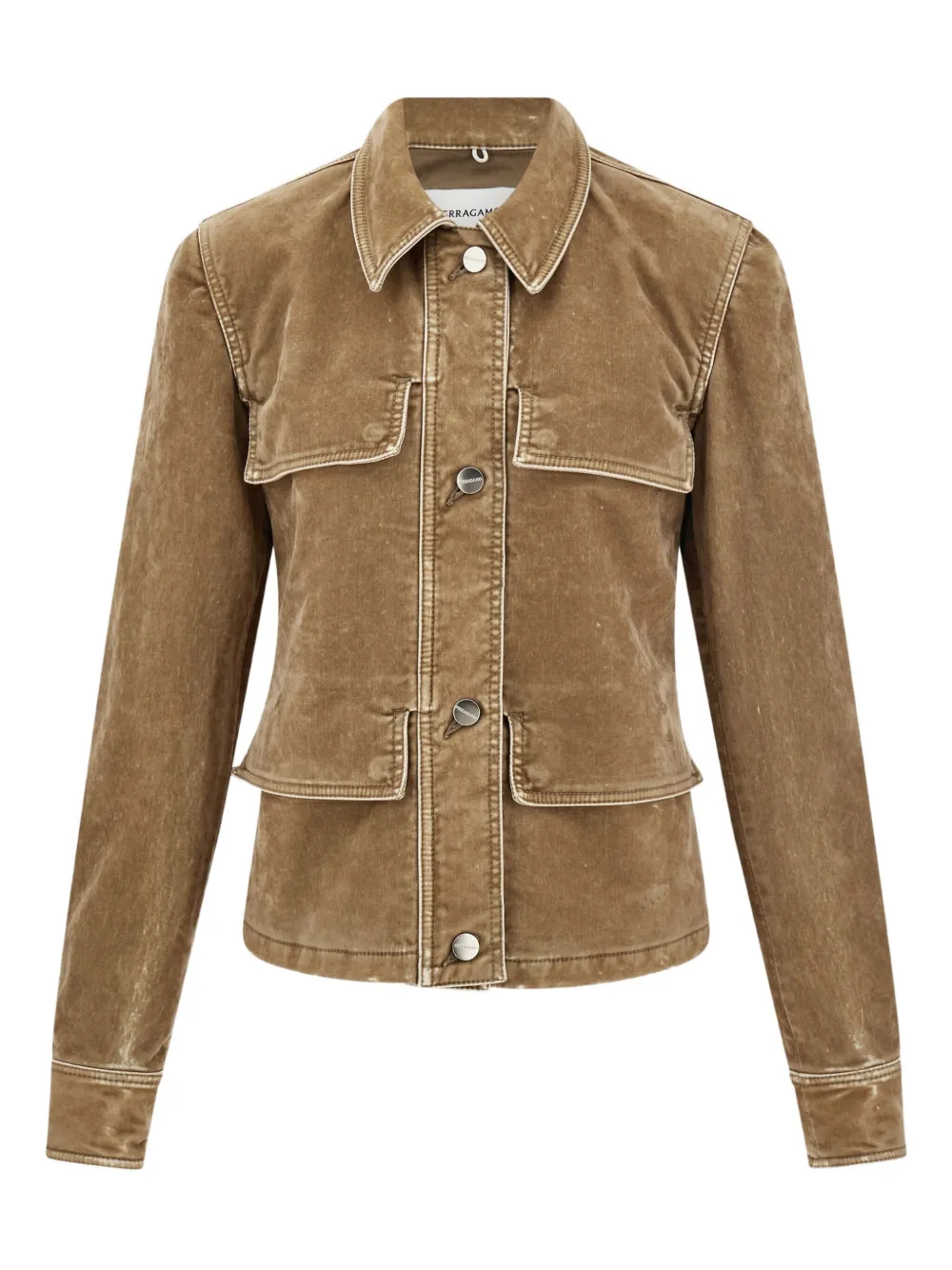 

Куртка с карманами Ferragamo, коричневый