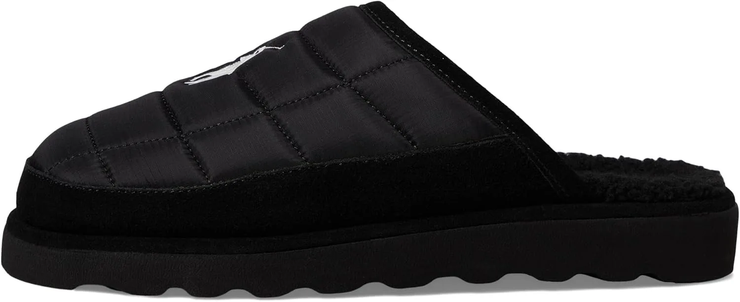 Мужские тапочки POLO RALPH LAUREN Reade Recycle Scuff II, черно-белый — фото 4