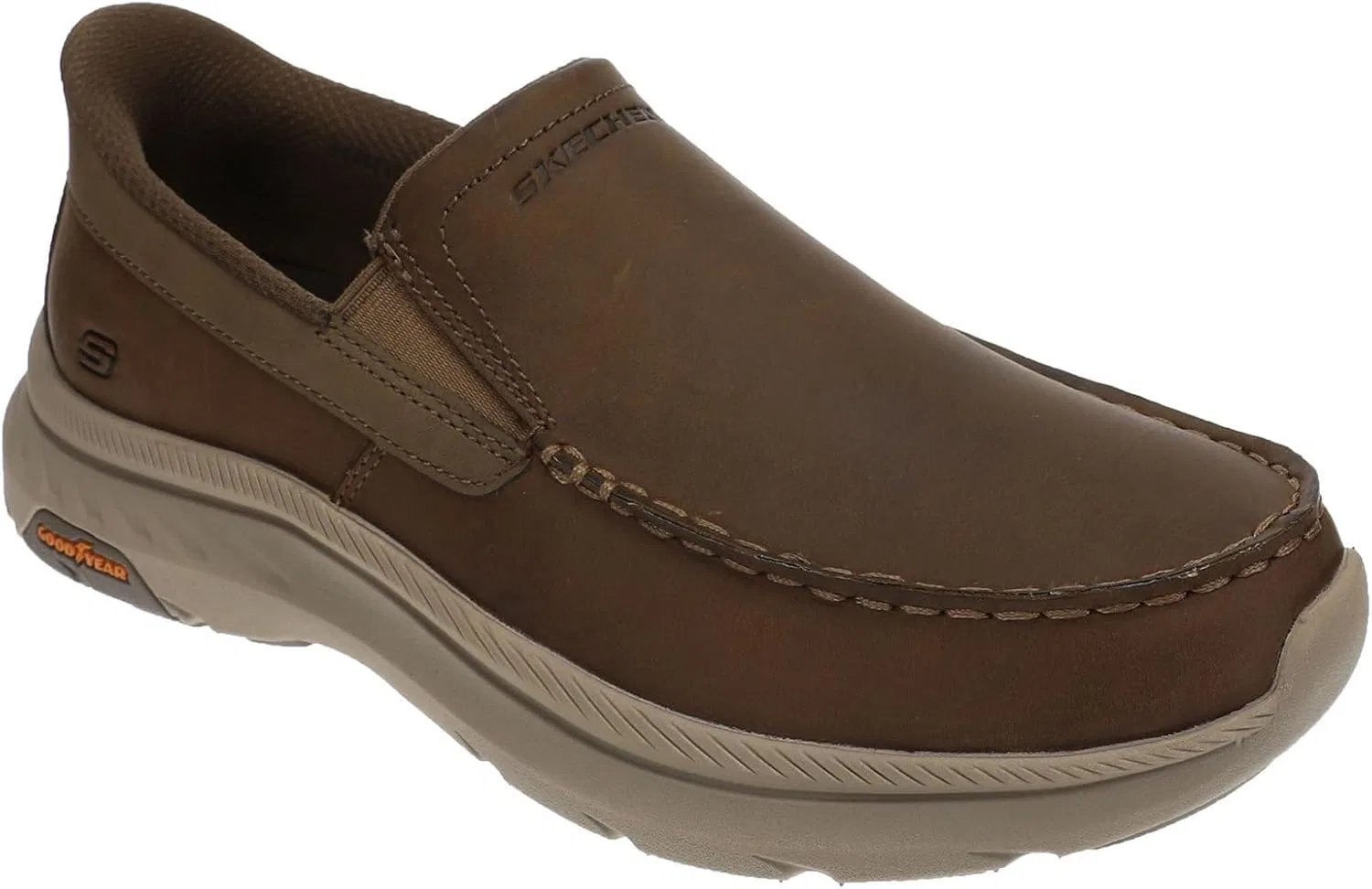 Мужские лоферы Skechers USA Pollard-Osgood Moc Toe, бежевый