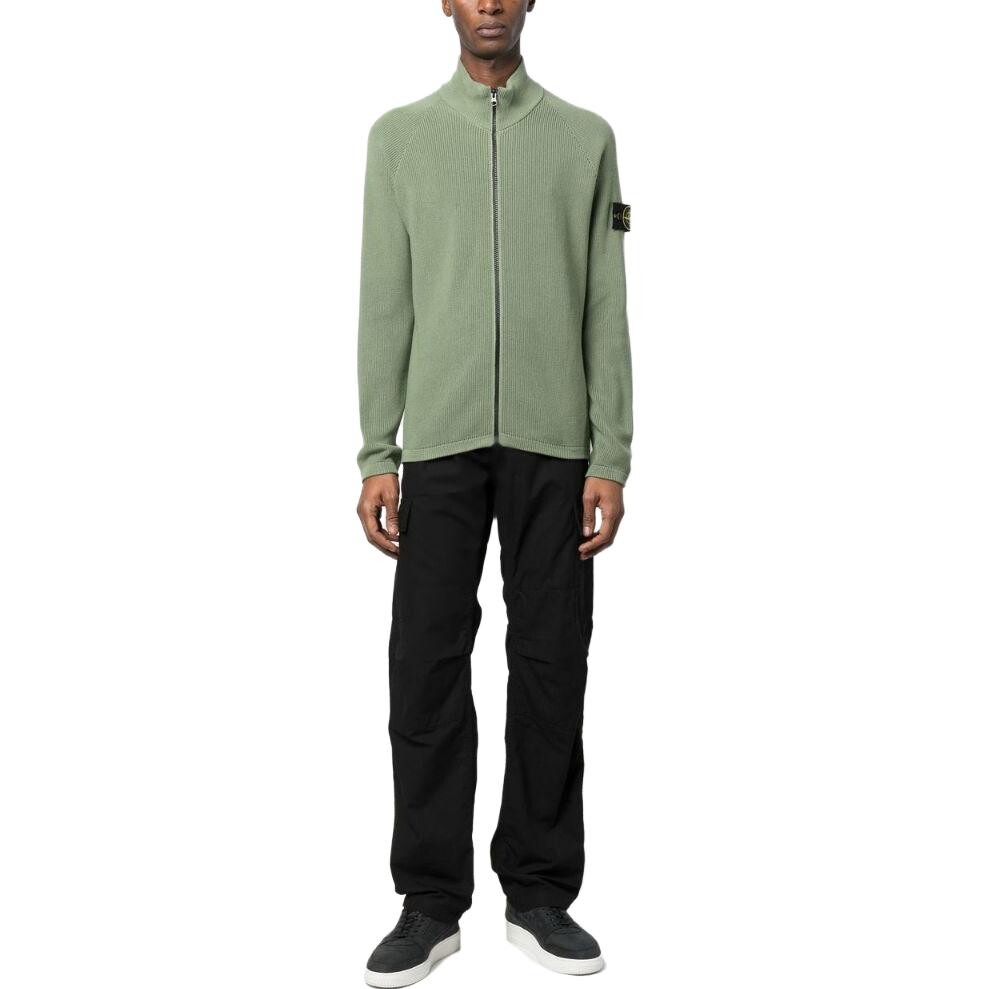 Свитер мужской Оливково-зеленый Stone Island, оливково-зеленый — фото 2