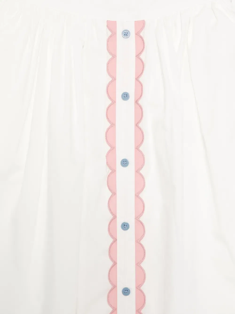 Поплиновая юбка с фестонами Stella McCartney Kids, белый — фото 3
