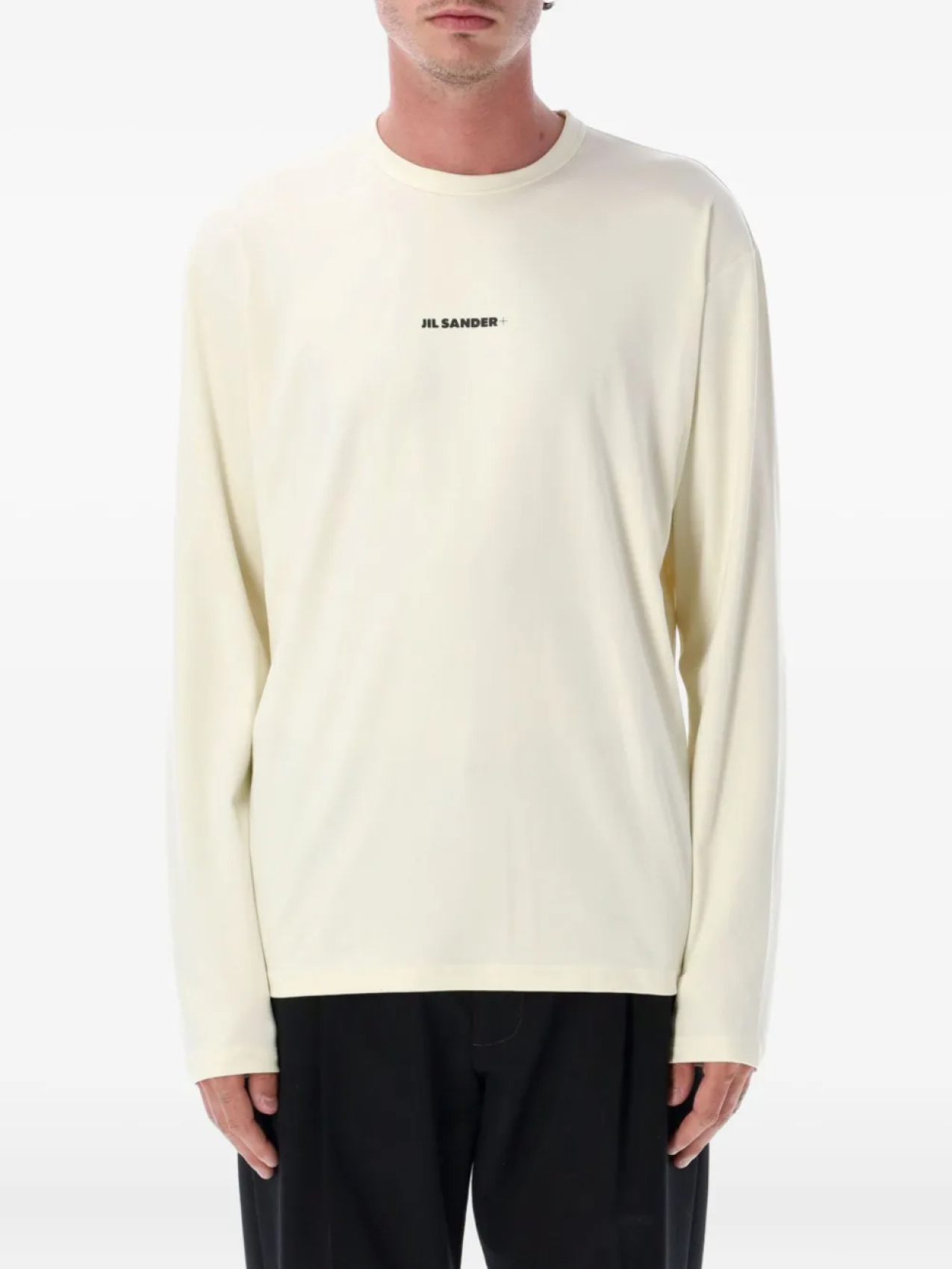 

Футболка с длинными рукавами и логотипом Jil Sander, белый