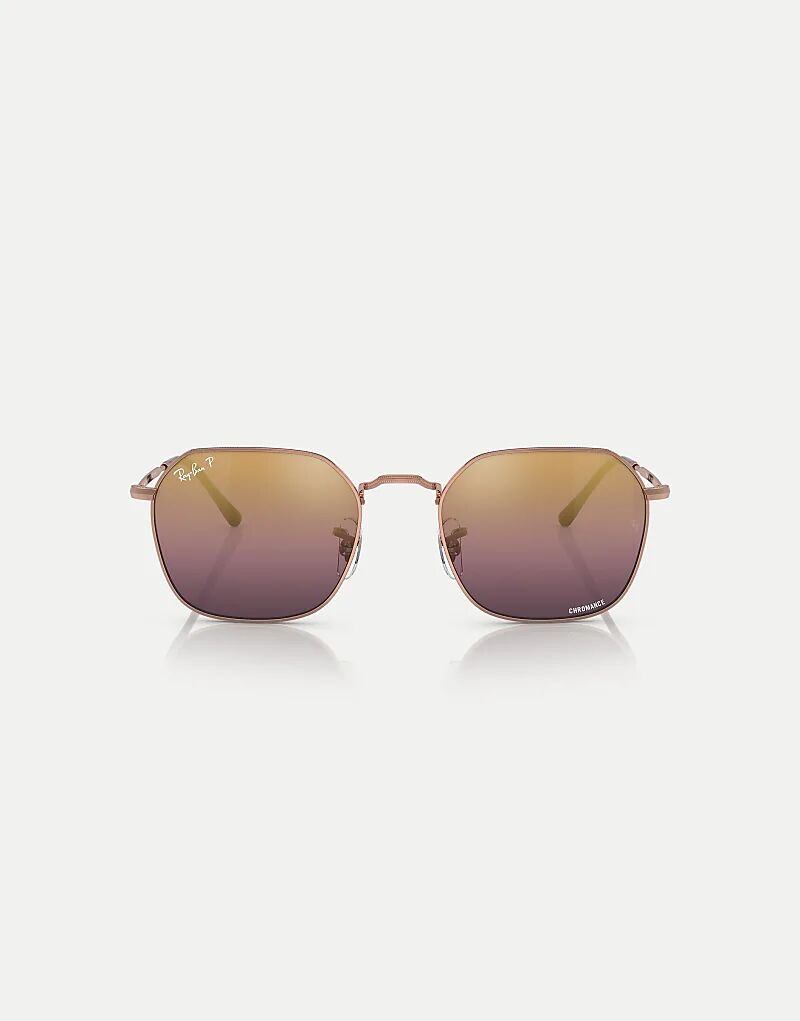 

Солнцезащитные очки Ray-Ban Jim с нестандартной поляризацией и красными зеркальными линзами цвета розового золота