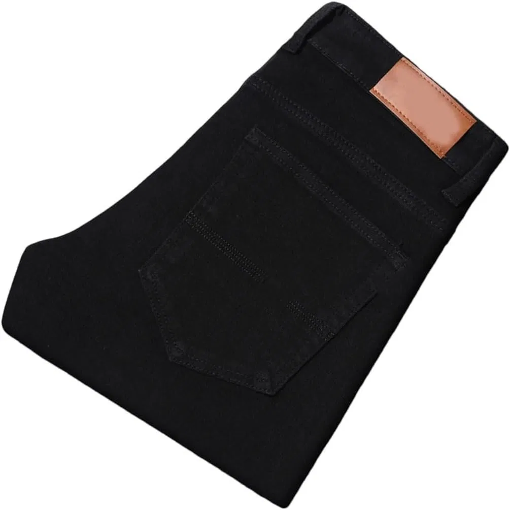 Джинсы прямые Elastic Denim, черный
