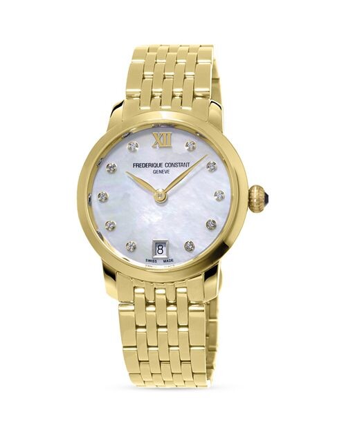 

Узкие часы, 30 мм Frederique Constant, цвет White