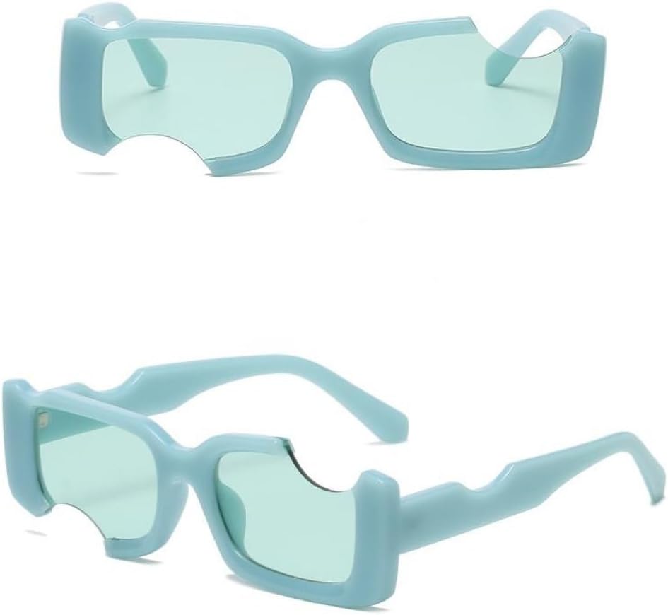 

Модные прямоугольные солнцезащитные очки для женщин, цветные зеркальные линзы, квадратные солнцезащитные очки для мужчин, винтажные солнцезащитные очки для женщин, очки с защитой от УФ-излучения UV400 WQFFQWK, Blue Green