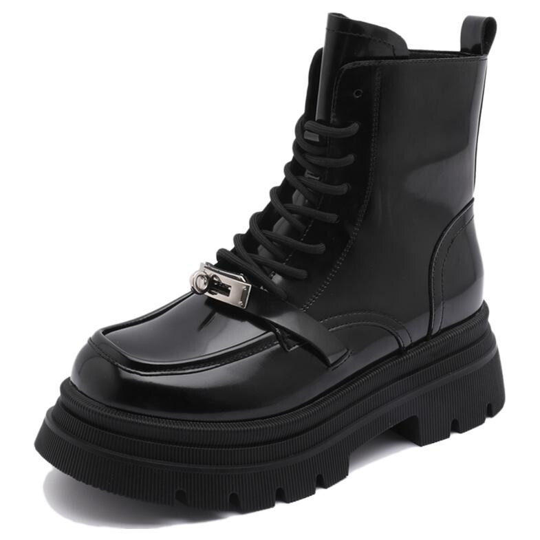 

Ботинки Martin Boot женские Jietegongyang, цвет BLACK INNER HEIGHTENING(5CM+2CM)