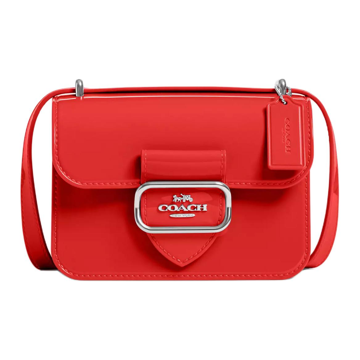 

Сумка через плечо Morgan Jelly с принтом труб серебристого и майами-красного цвета COACH