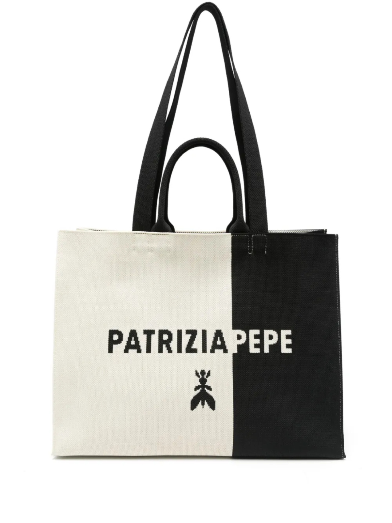 

Жаккардовая сумка-тоут Patrizia Pepe с логотипом, нейтральный