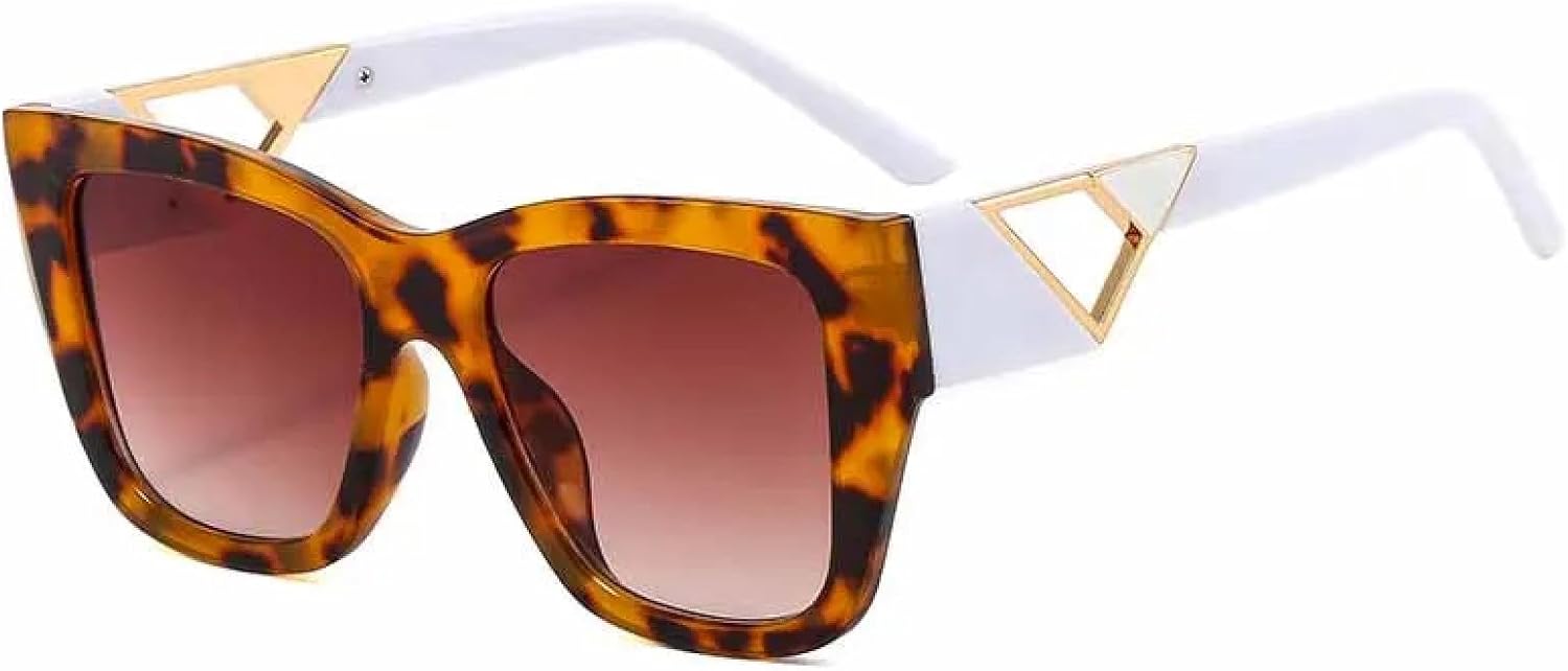 

Винтажные роскошные солнцезащитные очки для женщин, модные, стильные, для путешествий, отдыха на природе, уличные, с застежкой-молнией UV400 TKKTLLT, White Gradient Tea