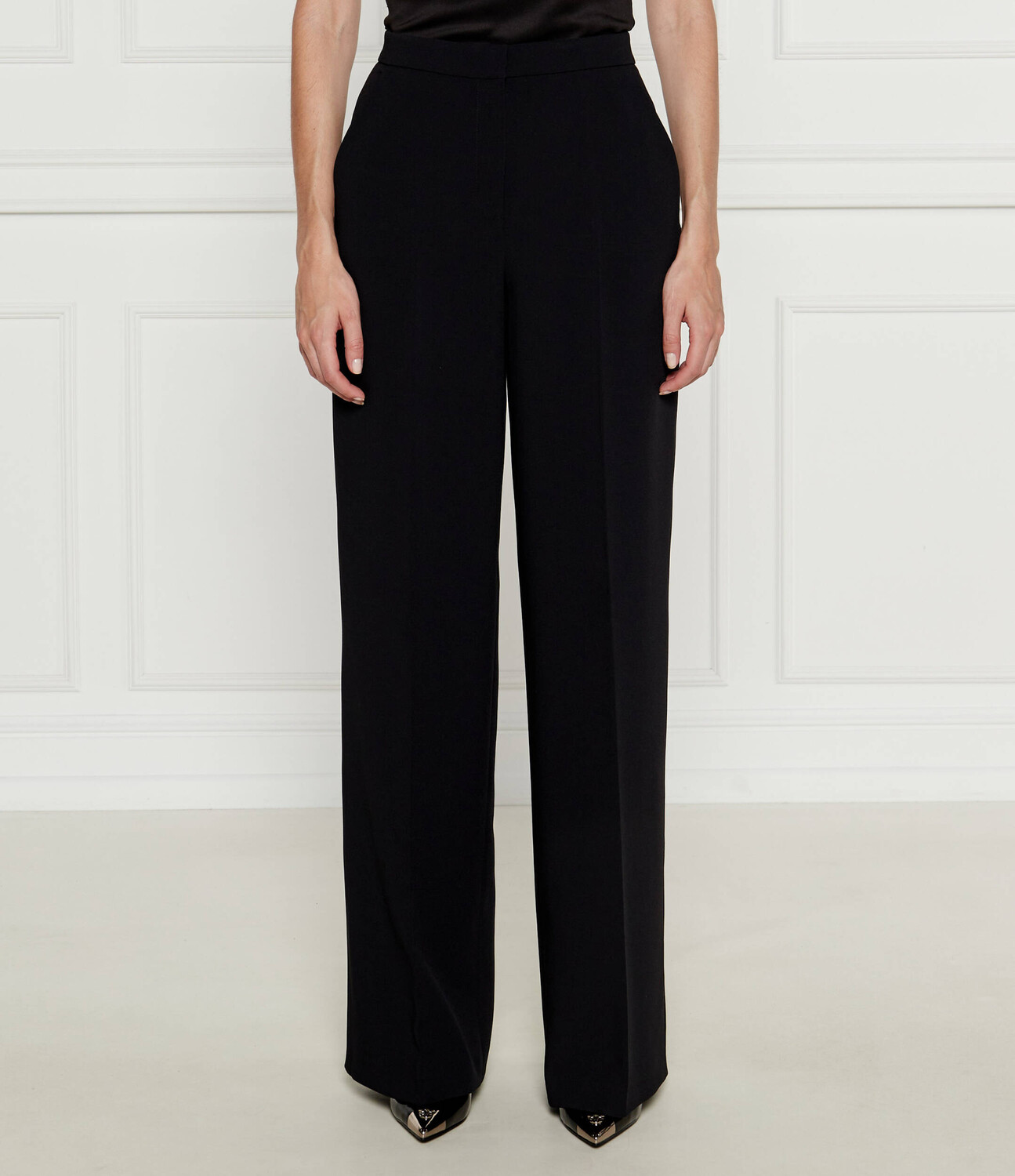 

Брюки Pinko PERGAMINO flare fit, черный