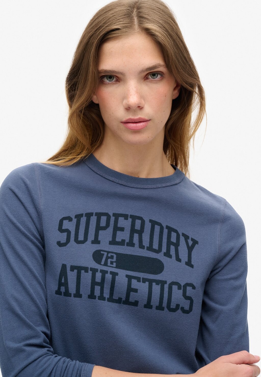 

Топ с длинными рукавами ATHLETIC ESSENTIALS RINGER SLIM Superdry, синий