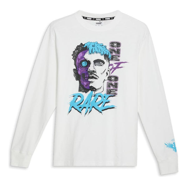 

Футболка x melo blue hive long sleeve basketball t-shirt 'white' Puma, белый