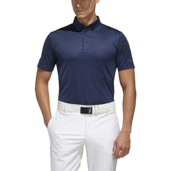 Футболка adidas Solid Color Casual Short Sleeve Polo Shirt Blue, синий — фото 3