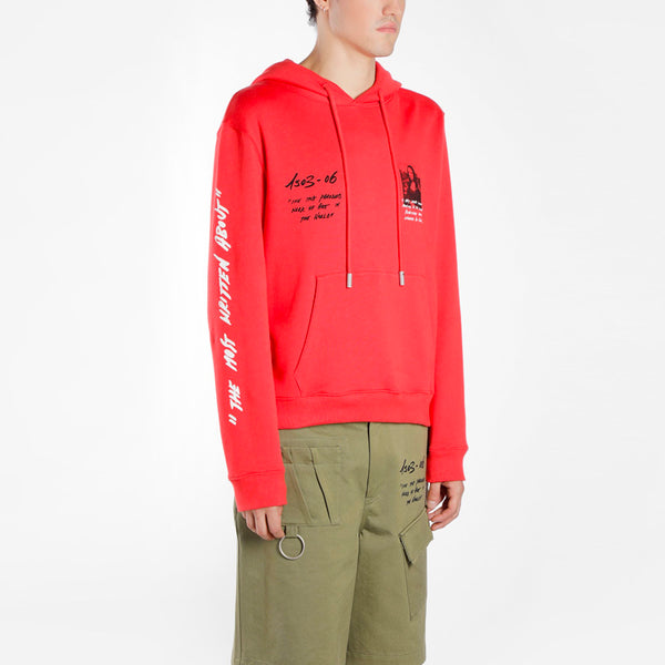 Толстовка men's mona lisa printing loose fit red Off-White, красный — фото 4