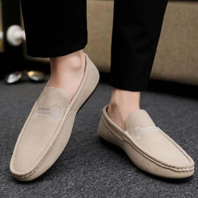 Мужские лоферы Loafers Shoes, хаки SPKFHD — фото 2
