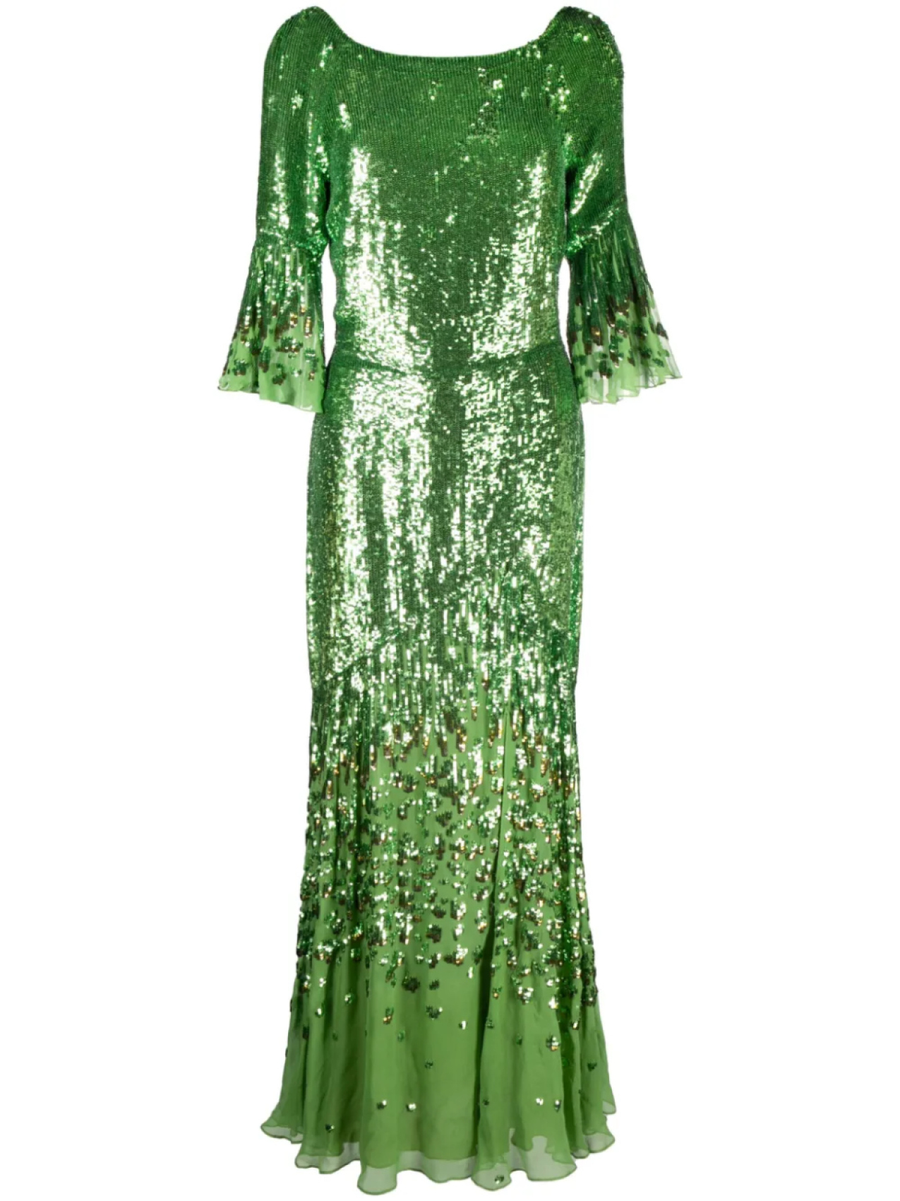 

Temperley London платье макси Celestial с пайетками, зеленый