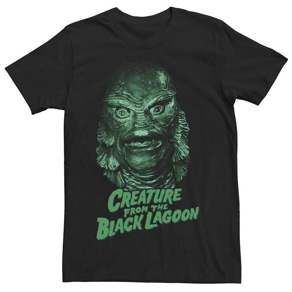 

Мужская универсальная футболка Monsters Creature From The Black Lagoon Head Shot Licensed Character, черный