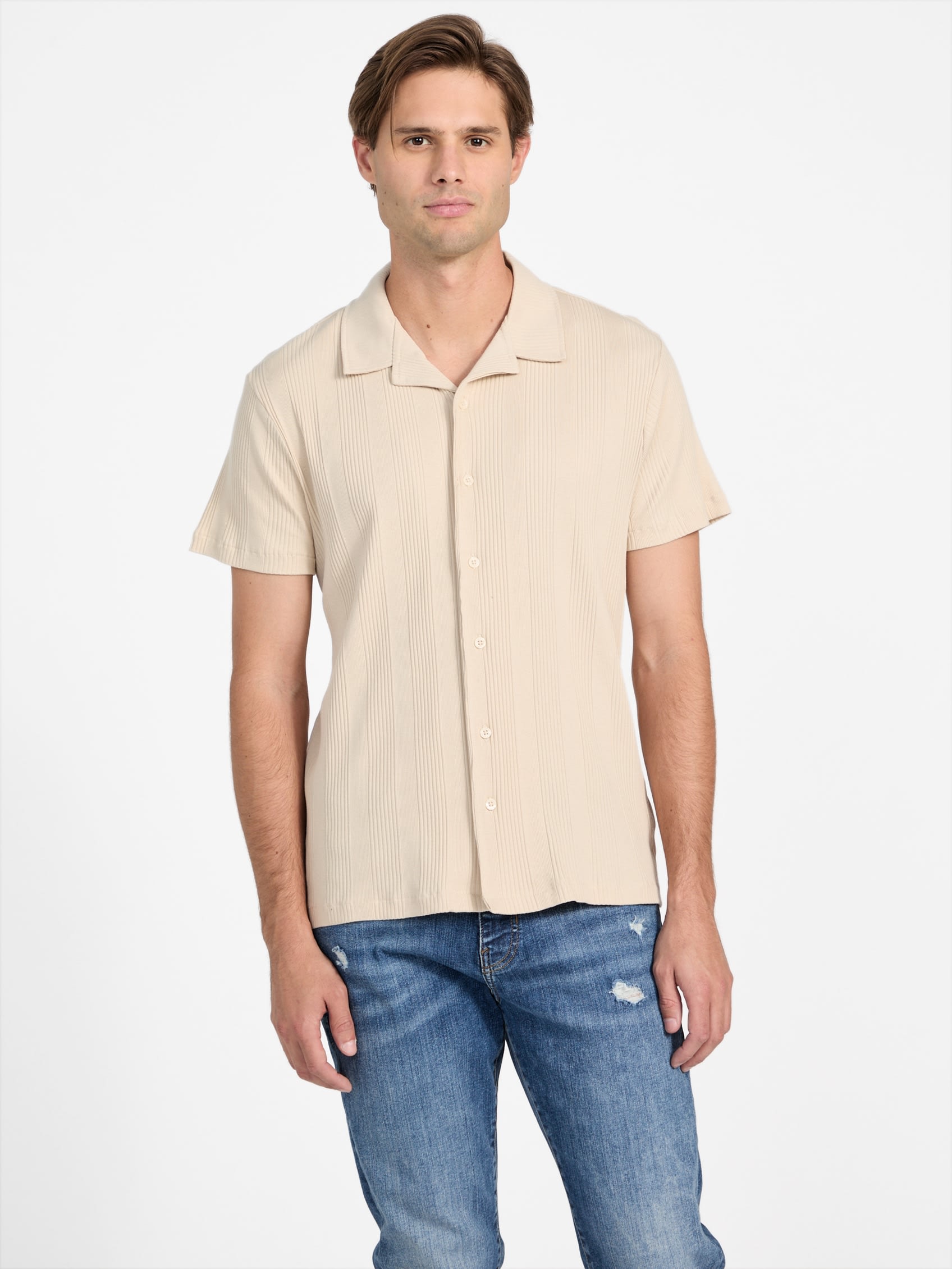 

Рубашка с коротким рукавом Diego Guess Factory, цвет gray seashell