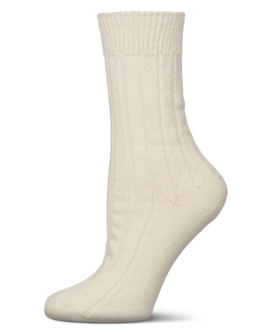 

Женские нейтральные ребристые вязаные носки для сапог MeMoi, Winter white