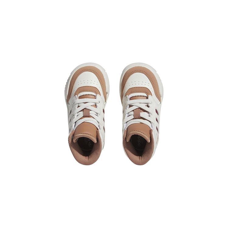 Drop Step EL J Устойчивые к истиранию кроссовки Mid Top для малышей Белый Коричневый Младенцы и малыши Adidas — фото 2