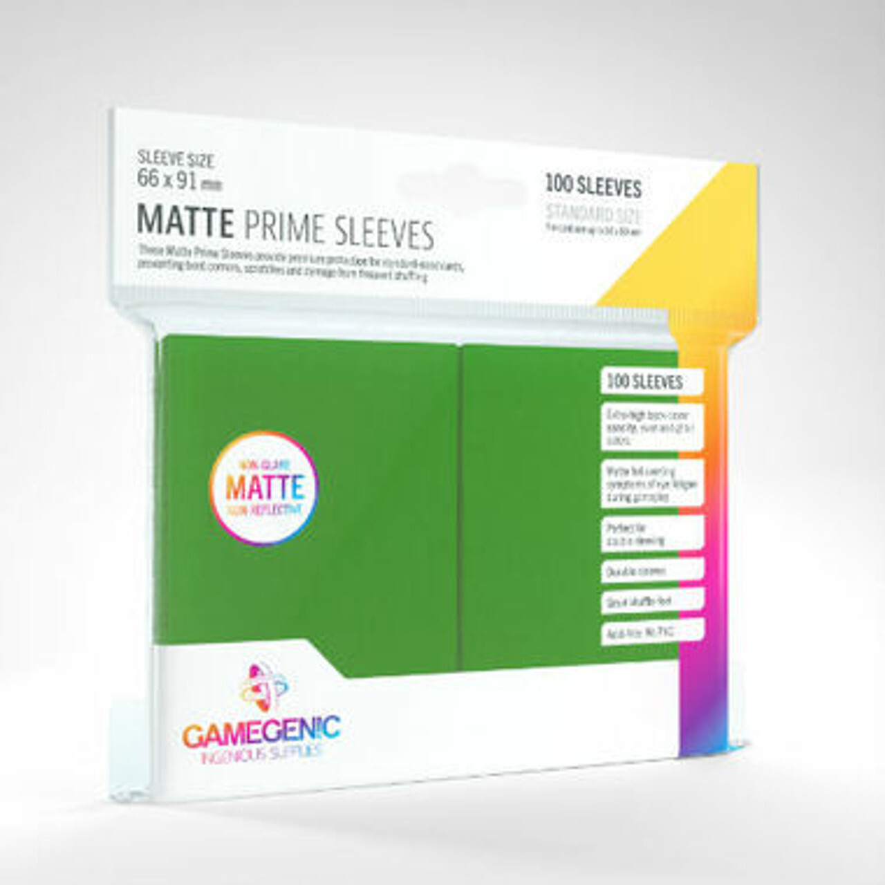 

Аксессуары Game Genic Sleeves: Green Standard Size Matte Prime Sleeves (100ct)