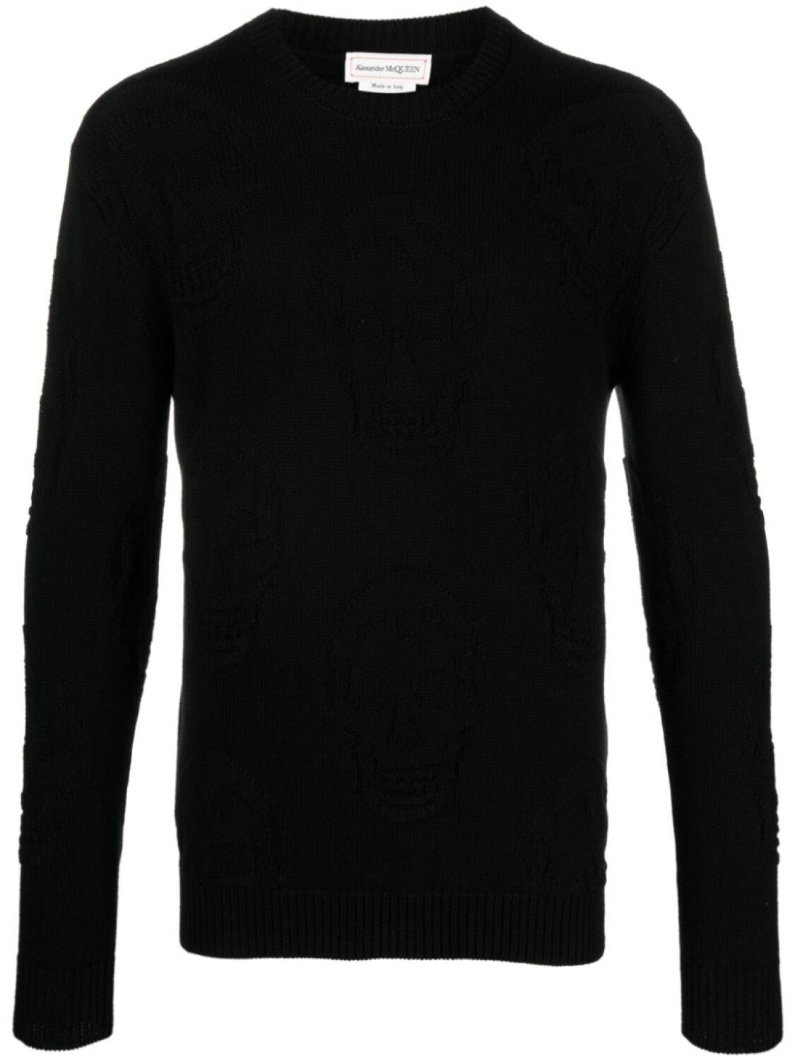 

Alexander McQueen жаккардовый джемпер с декором Skull, черный