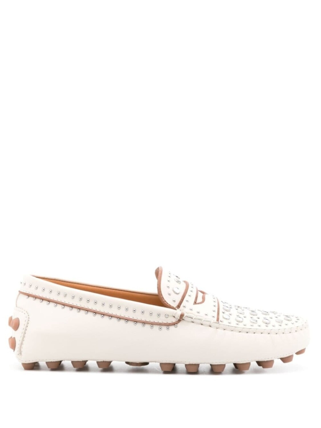 

Tod's лоферы Gommino Macro с заклепками, белый