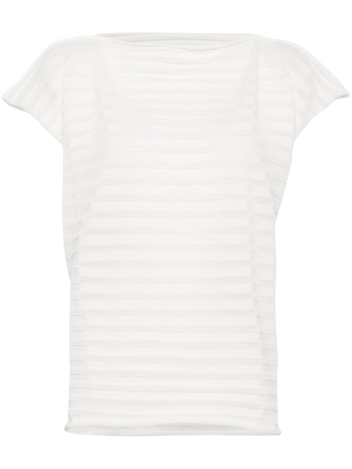 

Pleats Please Issey Miyake сетчатый трикотажный топ, белый