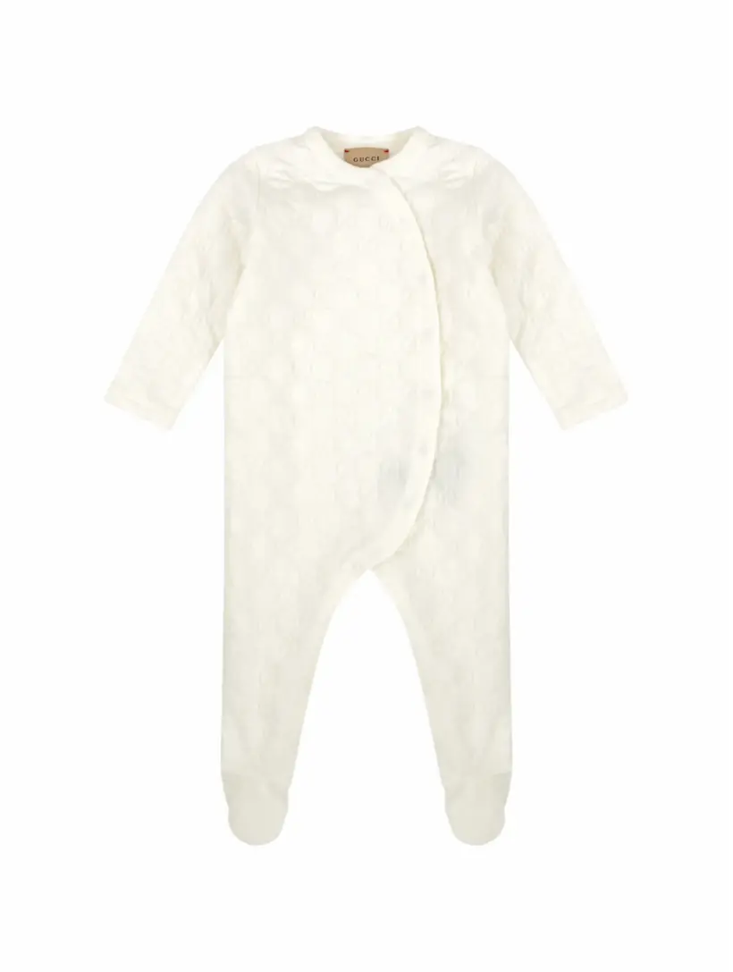 

Хлопковое боди GG Gucci, белый
