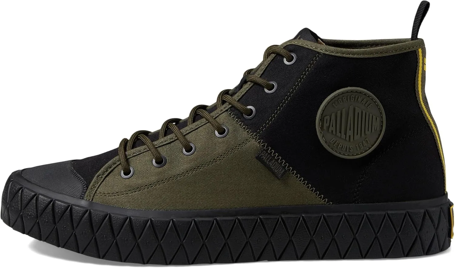 Кроссовки Palladium Palla ace Mid Supply Mode, Star White, черный — фото 4