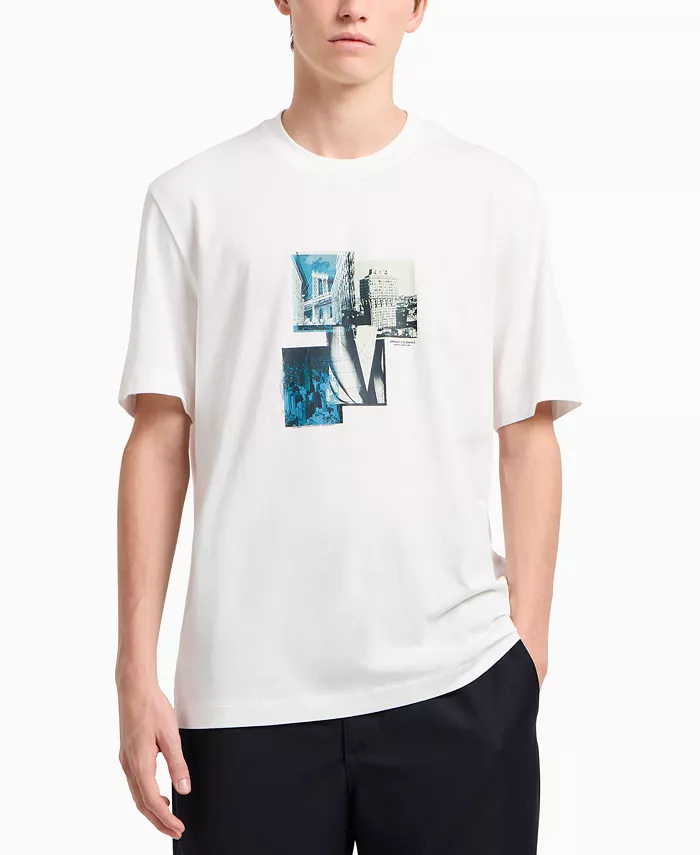 

Футболка с принтом NYC для мужчин Armani Exchange A|X Armani Exchange, коричневый/бежевый