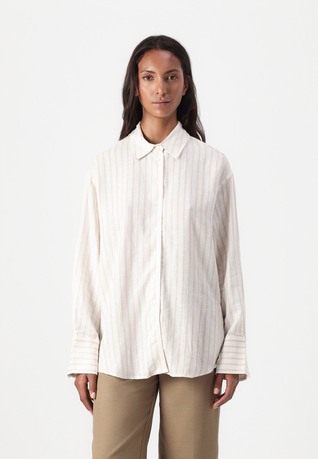 

Блузка на пуговицах LINEN BLEND MIX SHIRT Anna Field by Zalando, бежевый