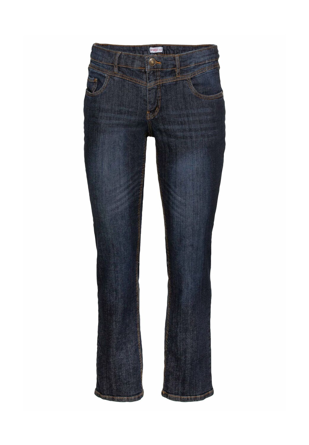 

Джинсы «Die Straight» с использованными эффектами sheego, цвет Dark Blue Denim