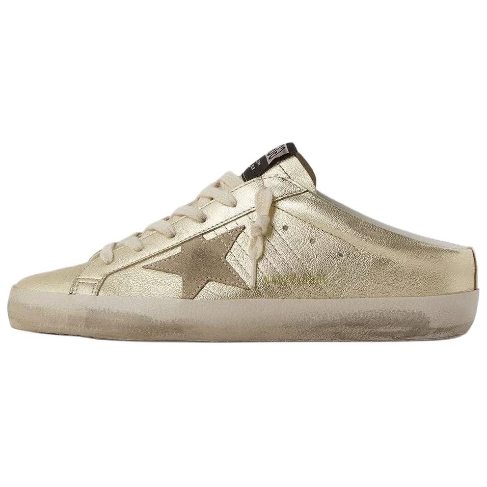 Тапочки-сабо Super Star с закрытым носком, женские, золотистые Golden Goose, Gold